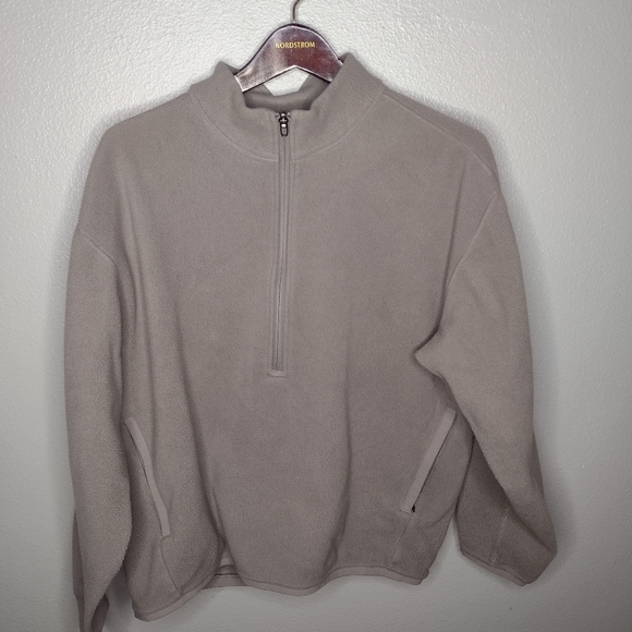 Lululemon Men Oversized-Fit Fleece Grey Sweater S Half Zip Athletic Workout B13 - Picture 1 of 6